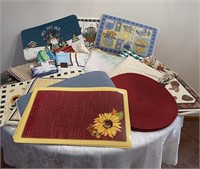 Table linens,  round table cloths & placemats