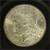 US Coins 1885-CC Morgan Silver Dollar, AU/BU
