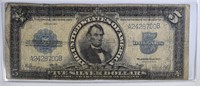1923 $5 SILVER CERTIFICATE VG
