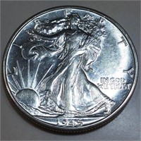 1945-D Walking Liberty Half Dollar AU/BU
