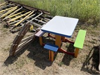 2-wood trellis & kids picnic table