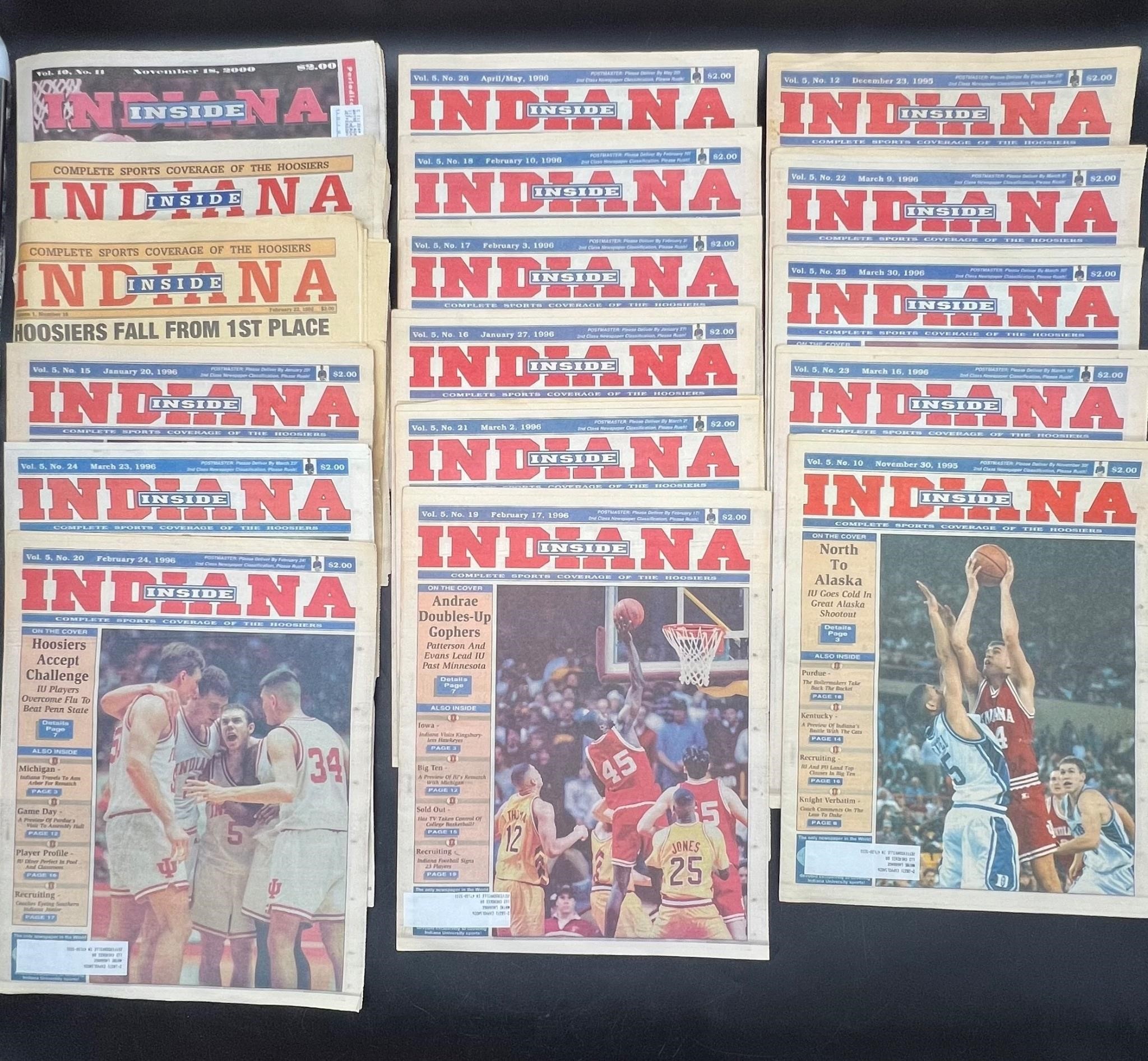 (18)  1992-96 HOOSIERS INSIDE INDIANA NEWS PAPERS