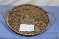 Pampered Chef Woven Round Tray. 17ins.