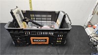 ridgid tool Crate with tools.