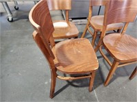 Bid X4 Wood Chairs