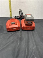 2 Hilti chargers and battery is good
