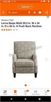 Push back recliner