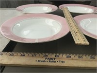 Homer Laughlin Pink/white bowls