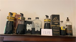 Lot of Large Vintage Ink Bottles