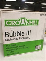 CROWNHILL BUBBLE IT CUSHIONED PACKAGING 3/16