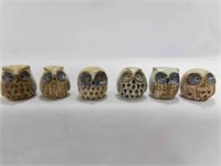 (12) Little Enson Pottery Owls