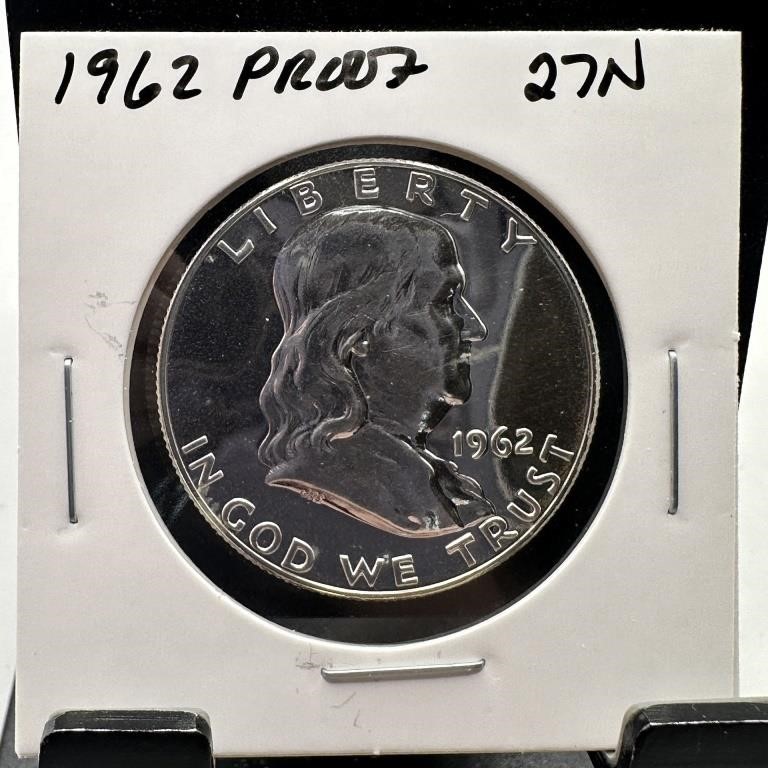 1962 PROOF SILVER FRANKLIN HALF DOLLAR