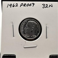 1962 PROOF ROOSEVELT SILVER DIME