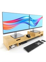 $63 Epesoware dual monitor stand w drawers