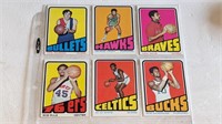 6 1972 73 Topps Basketball  Cards B