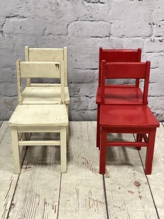 Vintage Wood Children's Chairs