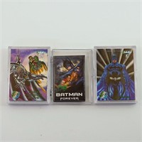 Fifty (50) Batman Cards in Plastic Cases + Pin