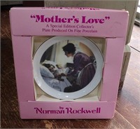 Norman Rockwell Mother's Love Porcelain Plate