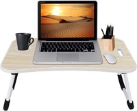 Folding Lap Desk for Bed and Sofa(Beige)