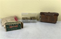 Vintage WWII Leather Cartridge Case and