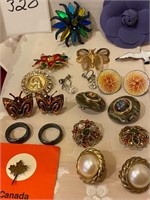 Vintage Brooches / Pins & Clip Earrings ++