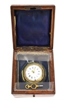 Rare French 18K & Enamel Triple Pair Cased Watch