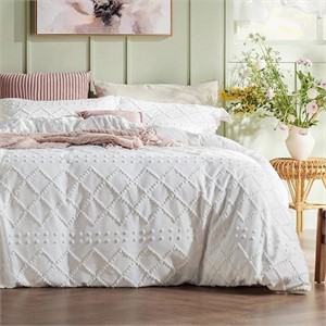3 Piece Embroidery Duvet Cover Set, King