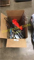 Box of assorted hangers, misc