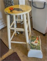 Chicken themed stools