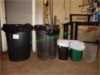 (5) Trash Cans in Group