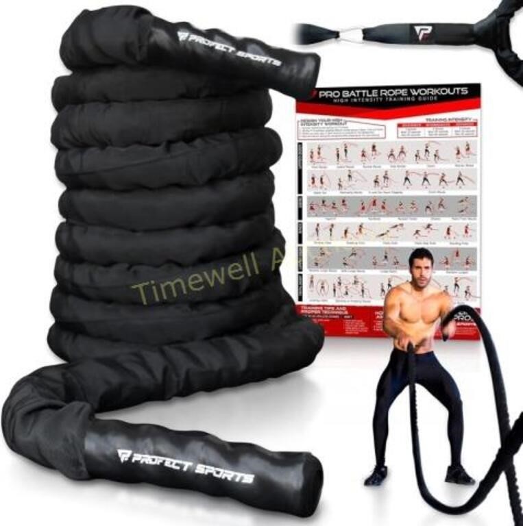 Battle Ropes 2 x 30' w/DuraMax Sleeve & Kit