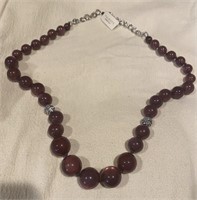 Grape inspired beaded necklace