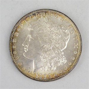 1886 90% Silver Morgan dollar.