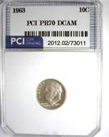 1963 Dime PR70 DCAM LISTS $275 IN 69DC