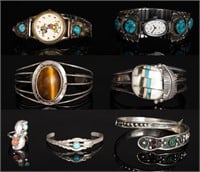 Native Navajo Sterling Jewelry Lot Rings etc