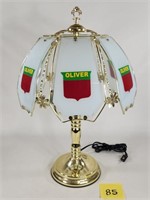 Oliver Brass & Glass Panel Touch Lamp