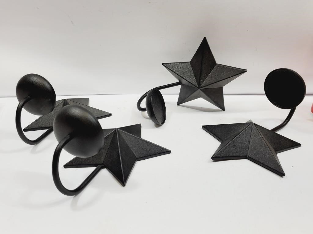 PartyLite Lot of 4 Metal Star Candle Holders