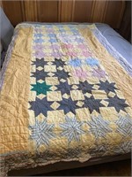 Vintage Hand Stitched Twin Size Quilt