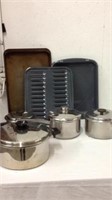 Royal queen stainless steel pot with other pots