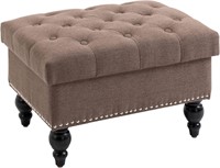 HOMCOM Ottoman with Storage for Living Room  25 St