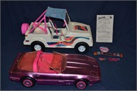 Barbie Jeep and Corvette