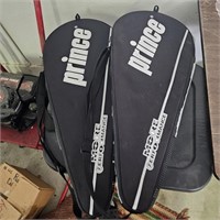 2 1050 Prince Tennis Rackets & Cases