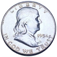 1954-D Franklin Half Dollar NEARLY UNCIRCULATED