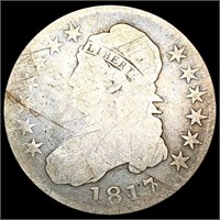 1817/3 O-101a Capped Bust Half Dollar NICELY