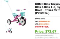 GOMO Kids Tricycles for 2 Year Olds, 3 Year Olds