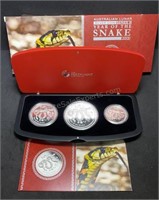 Perth Mint Year of the Snake Silver Coin Set