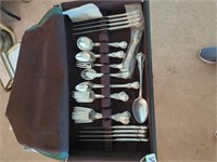 Old Master utensil set in box with tarnish