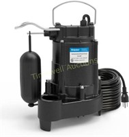 Acquaer Submersible Sump Pump  Cast Iron 1/3 HP