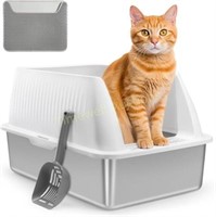 Enclosed Stainless Steel Cat Litter Box  XL