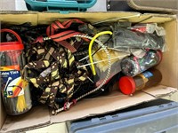 Box of Ratchet Straps, Bungee Cords, Misc. Ties